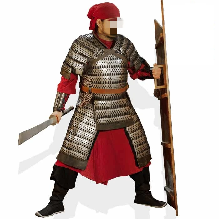 고대 중국 갑옷 진짜 수제 중국 보병 전사 갑옷| | - AliExpress