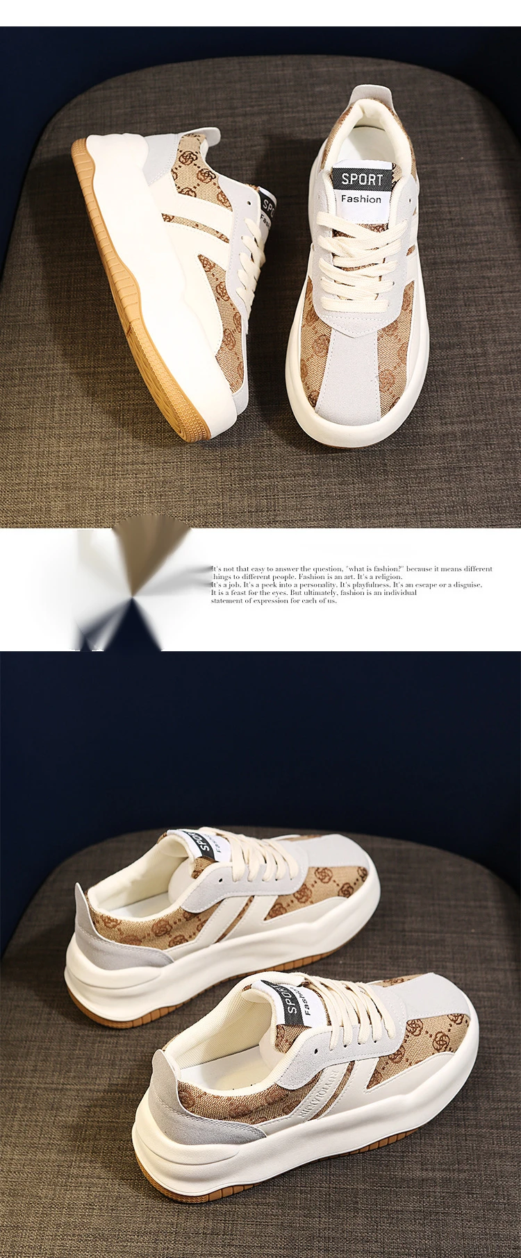 Proljetne cipele s novim retro uzorkom za jednu osobu iz 2024., cipele s debelim potplatom i petom Matsuke_voghion.com