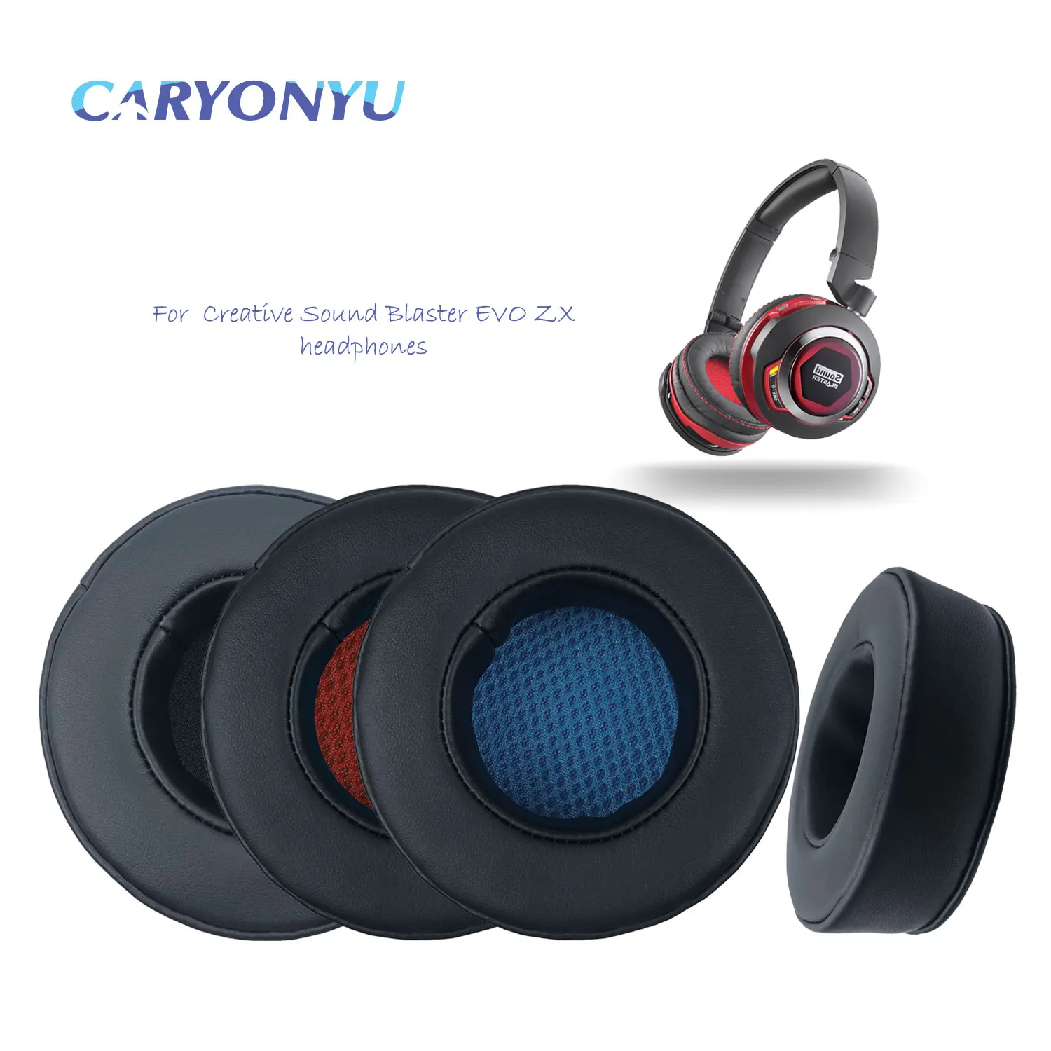 CARYONYU 교체용 이어패드, 크리에이티브 사운드 블래스터 EVO ZX 헤드폰, 두꺼운 메모리 폼 쿠션