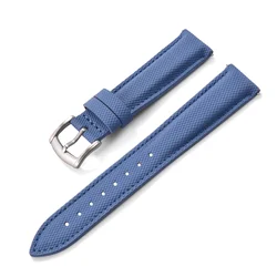 Premium Waterproof Sailcloth Wristband with Quick Release - Universal Fit - 22mm (LightBlue - Silver)