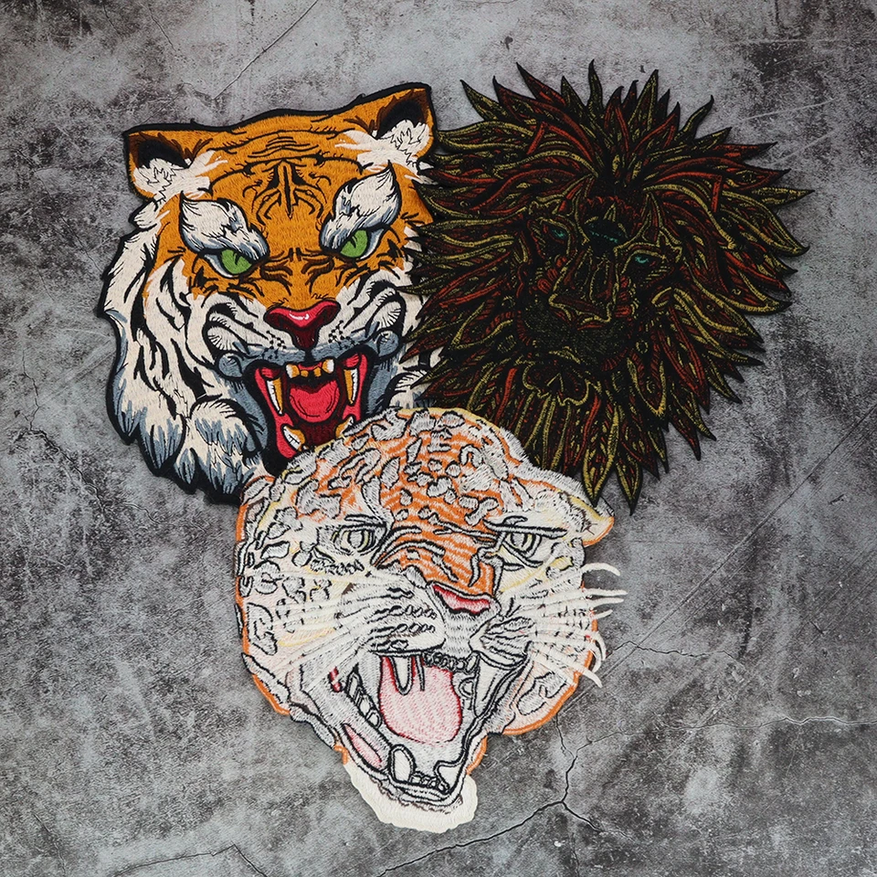 Tiger Und Drache Auf Dem Yin Und Yang Bestickter Aufnäher