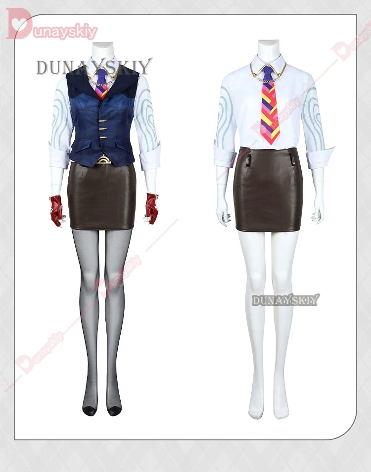 Anime Game Valorant Chamber Cosplay Costume Female Vest Shirt Skirt Outfit With Accessories Full Set Woman Sexy Dress Cosplay 44