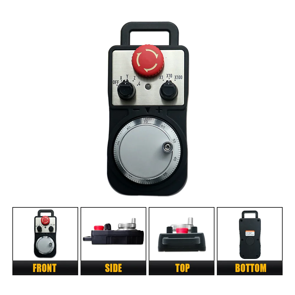 HLTNC 4/6 Axis MPG Handwheel 100PPR 5-24V Electronic Handheld Pulse Generator With emergency stop for CNC Router Machine Tool cnc handwheel