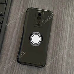 Enhanced Phone Cover with Back Ring Holder Bracket - TPU Soft Silicone Case for Blade 10 Max (Ring Case Black)