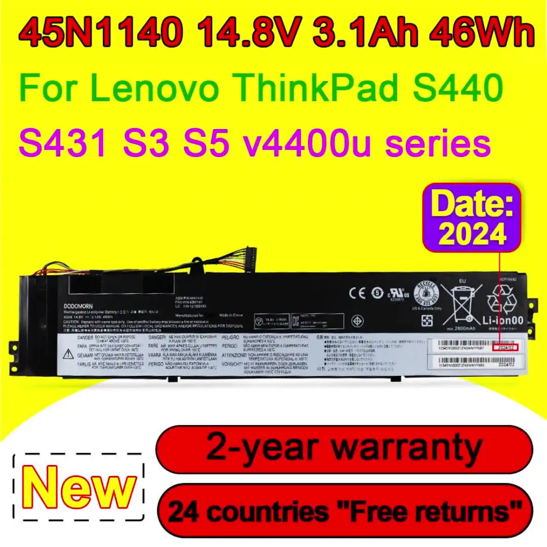 DODOMORN Аккумулятор для Lenovo ThinkPad 14.8В 46Втч
