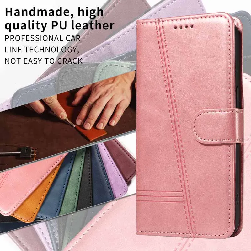 Premium Flip Leather Wallet Case with Magnetic Stand and Card Holder