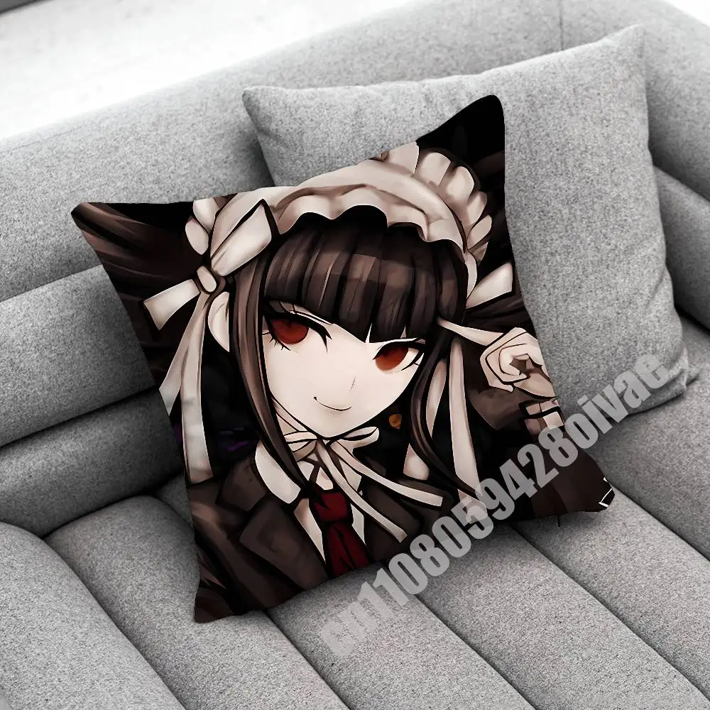 D-Danganronpa Chiaki Nanami Junko Enoshima 장 베개 케이스 35x35cm 45cm 정사각형 홈 베개 케이스