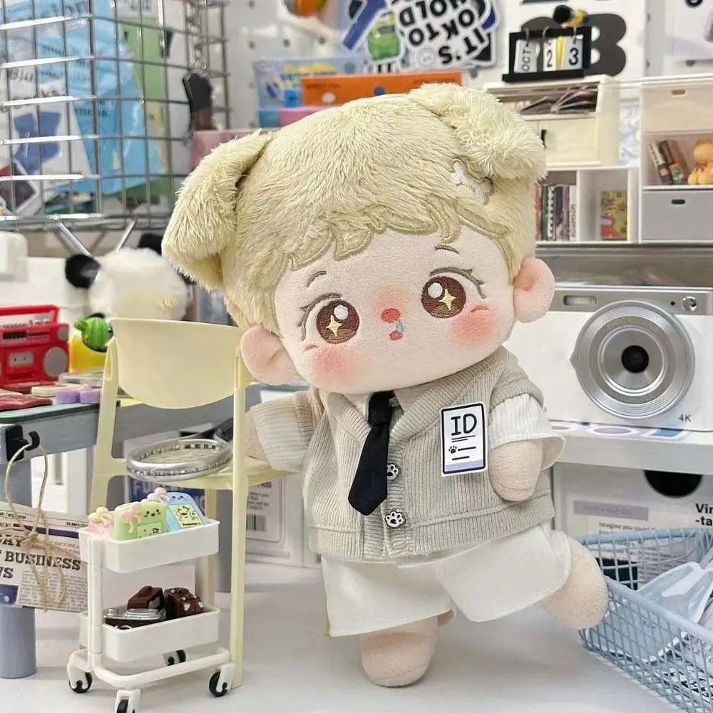 Camisole Skirt Preppy Cotton ‘s Clothes Plaid Tulip Idol Clothes Academic Style Pearl 20cm Cotton Outfit Playing House