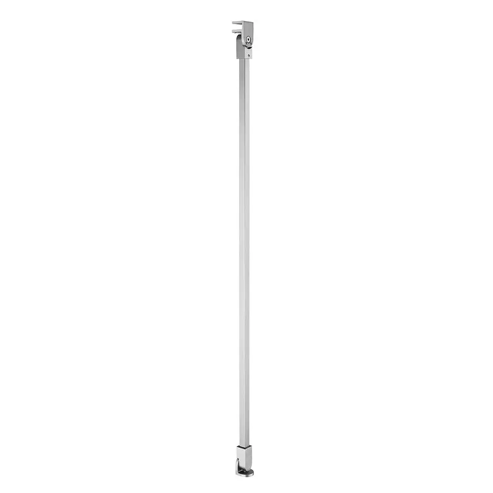 Glass Support Arm Frameless Shower Door Brushed Nickel Wall-to-Glass Bar 1/4" 3/8" 51 3/16-in 6