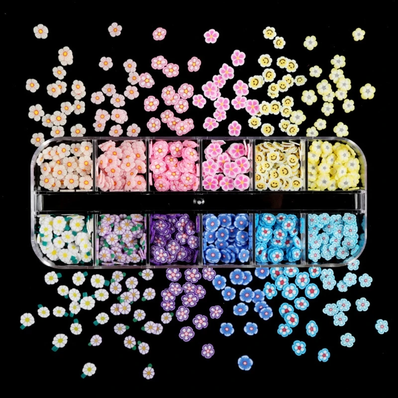 

12 Grids Crystal Art Set Gems Iridescent Class Multicolor Flat Back Shiny Jewels for Nail Art DIY Crafts