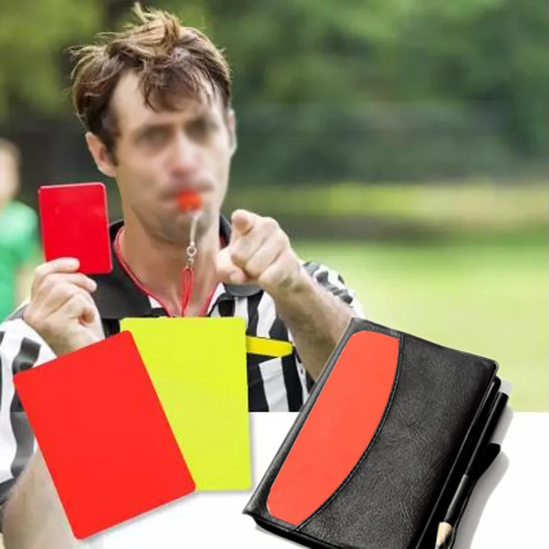 Football Soccer Referee Card Sets Warning Referee Red and Yellow Cards