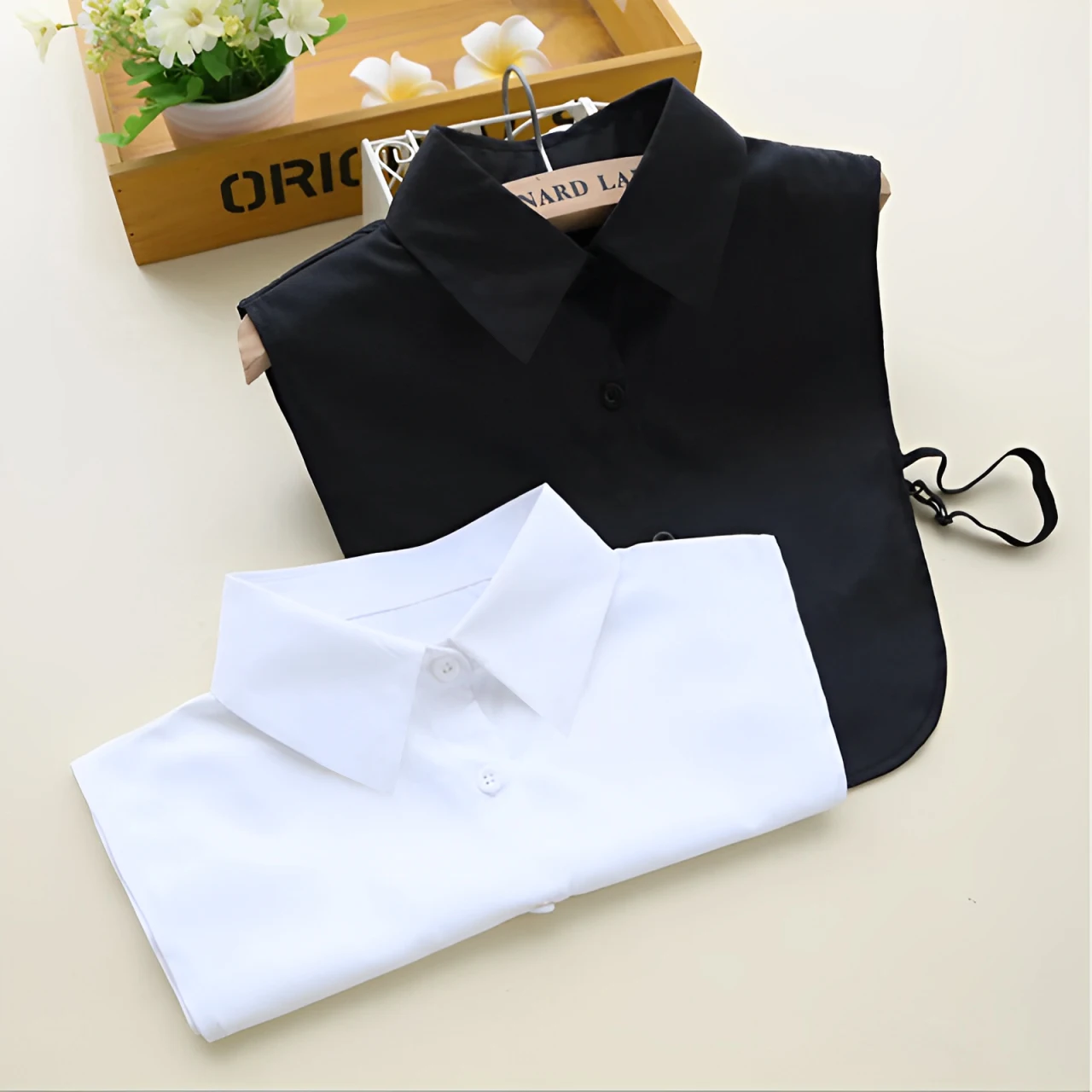Fake collar shirt jumper Women's Spring Fall Solid Colour Vertical Small Flip Collar Versatile Shirt Jumper False Collar