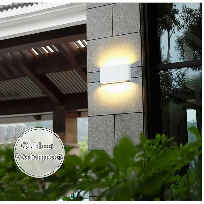 Wall Light Waterproof Outdoor Wall Lamp LED Modern Lighting Fixtures Minimalist Indoor Outdoor Bedroom Balcony Porch Garden Deco Wall Light