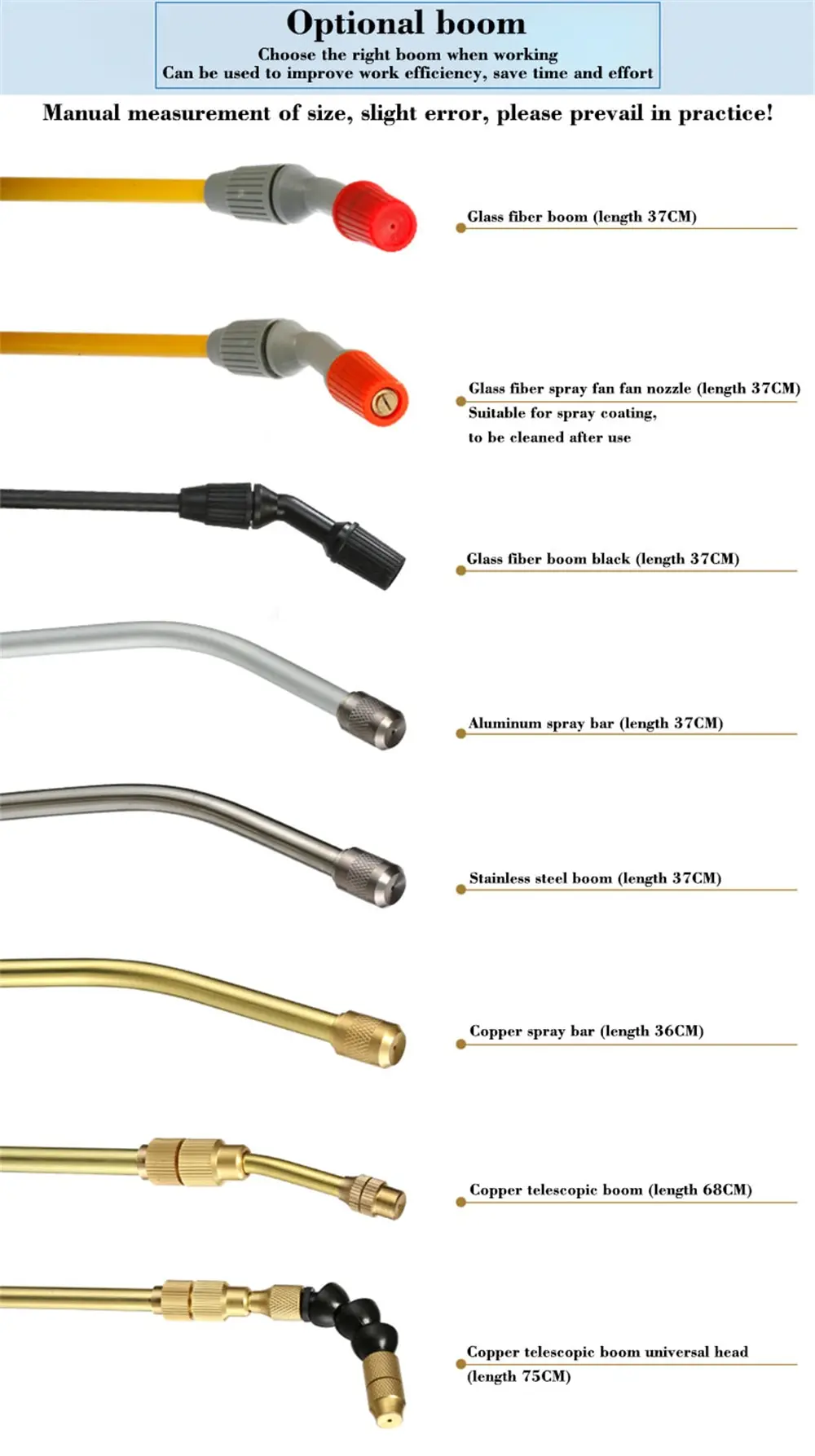 Description Picture 3 of itemAgricultural Sprayer Nozzle Stretchable Telescopic Rod DIY Length Stainless Steel Plastic Telescoping Wand Watering Kits