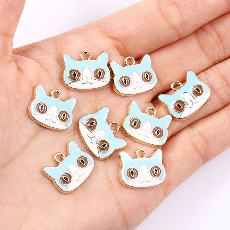 20pcs Mix Lot Silver Plated Cat Charms Pendant For Jewelry Making