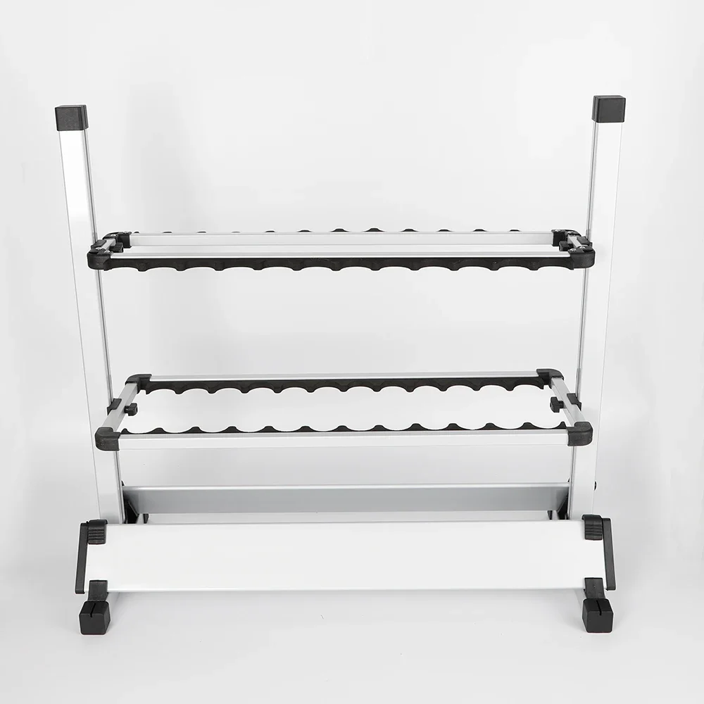 Angelrutenhalter, 24-Ruten-Rack, vertikaler Stangenhalter, Aluminiumlegierung, für Garage, Angelruten-Ausstellungsständer, fester Rahmen – Detail 15