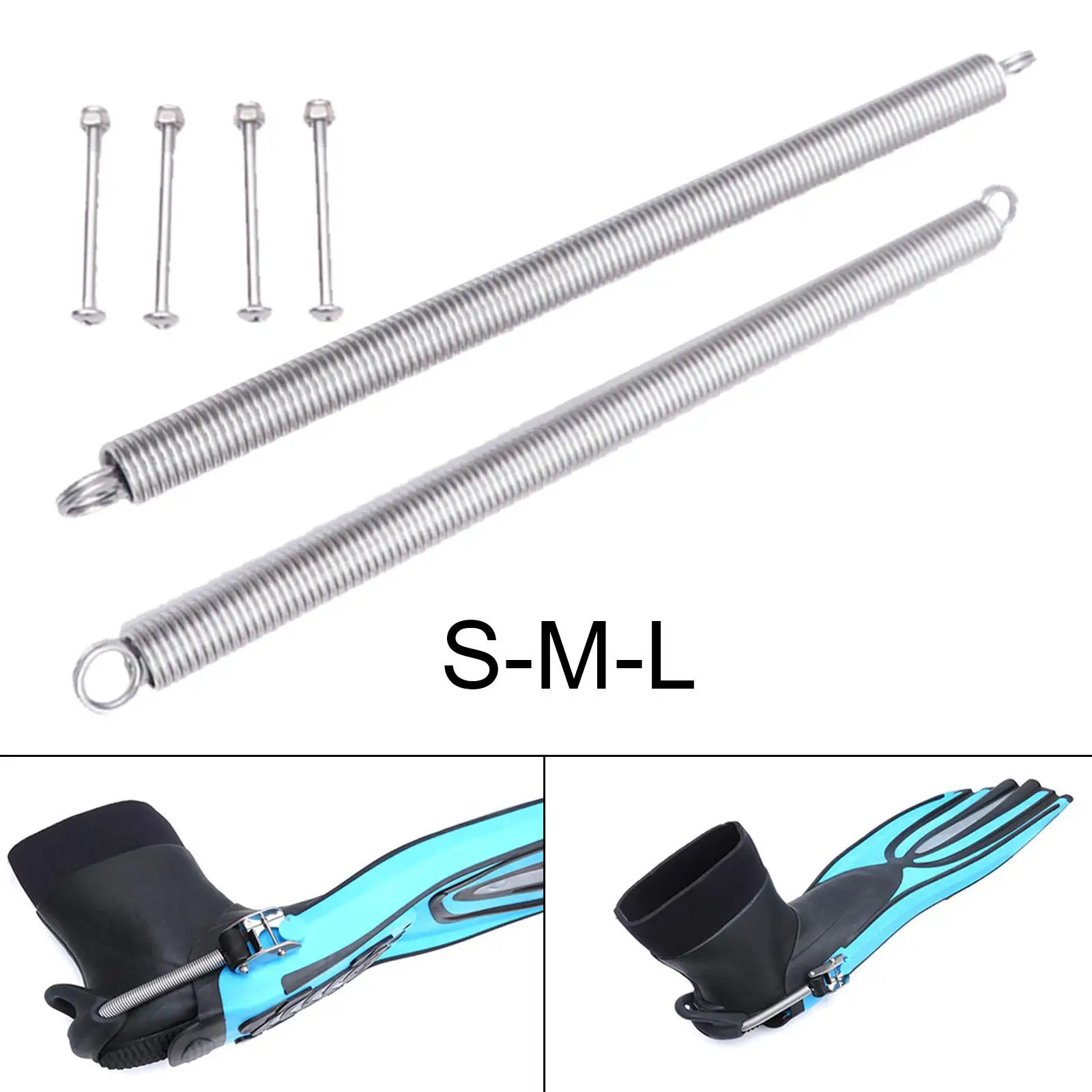 Portable Dive Fin Stainless Steel Instrument Straps for Diving Replacement 4