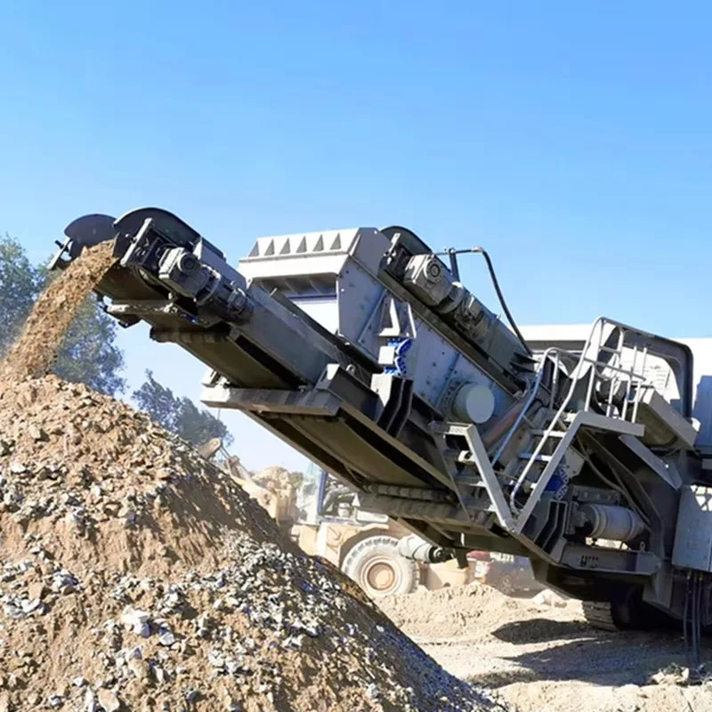 Semi-Automatic Wheeled Tyre Type Mobile Quarry Stone Crusher Construction Concrete Waste Crusher with Core Motor Component