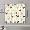 2pcs, Curtains Cute chicks Machine Washable Fabric,Without Electricity Wall Decor Applies to bedroom living room decoration 3