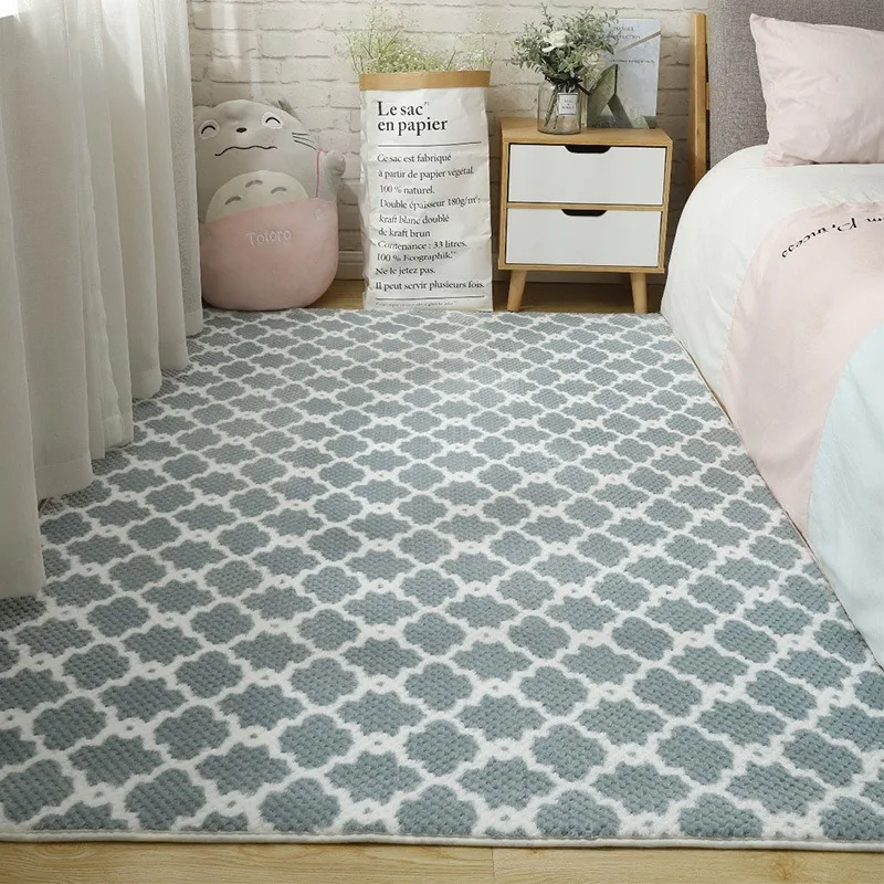 Ins Bedroom Living Room Short Plush Carpet Full of Internet Famous Cute Girl Bedside Carpet Household Carpet floor mat