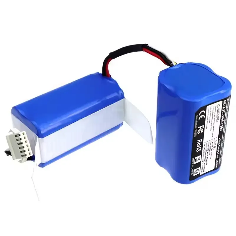 14.4V Replacement Battery Compatible with Ecovacs RC01-LI-1440-5200 DVX45 N9 N9+ Series Robot Vacuum Battery 5200mAh 6800mAh 2