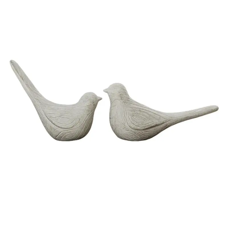 

Creative 2pcs Small Bird Figurines Enchanting Resin Bird Figurines Add A Touch Of Charm To Your Yard Patio Or Home Decoration