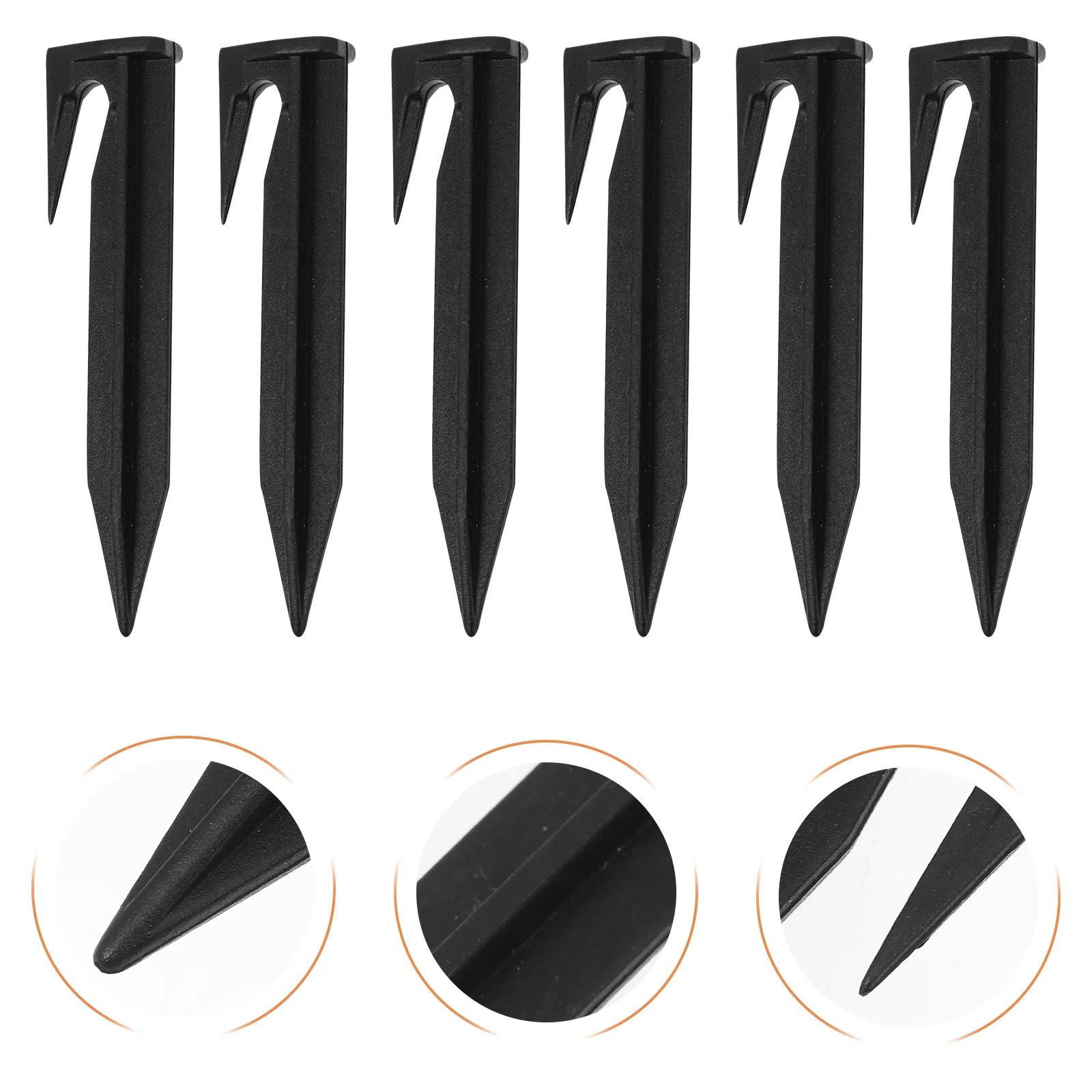 

50 Pcs Beach Canopy Tent Stakes J Hook Ground Nail Fixing Tools Outdoor Backpack Plastic