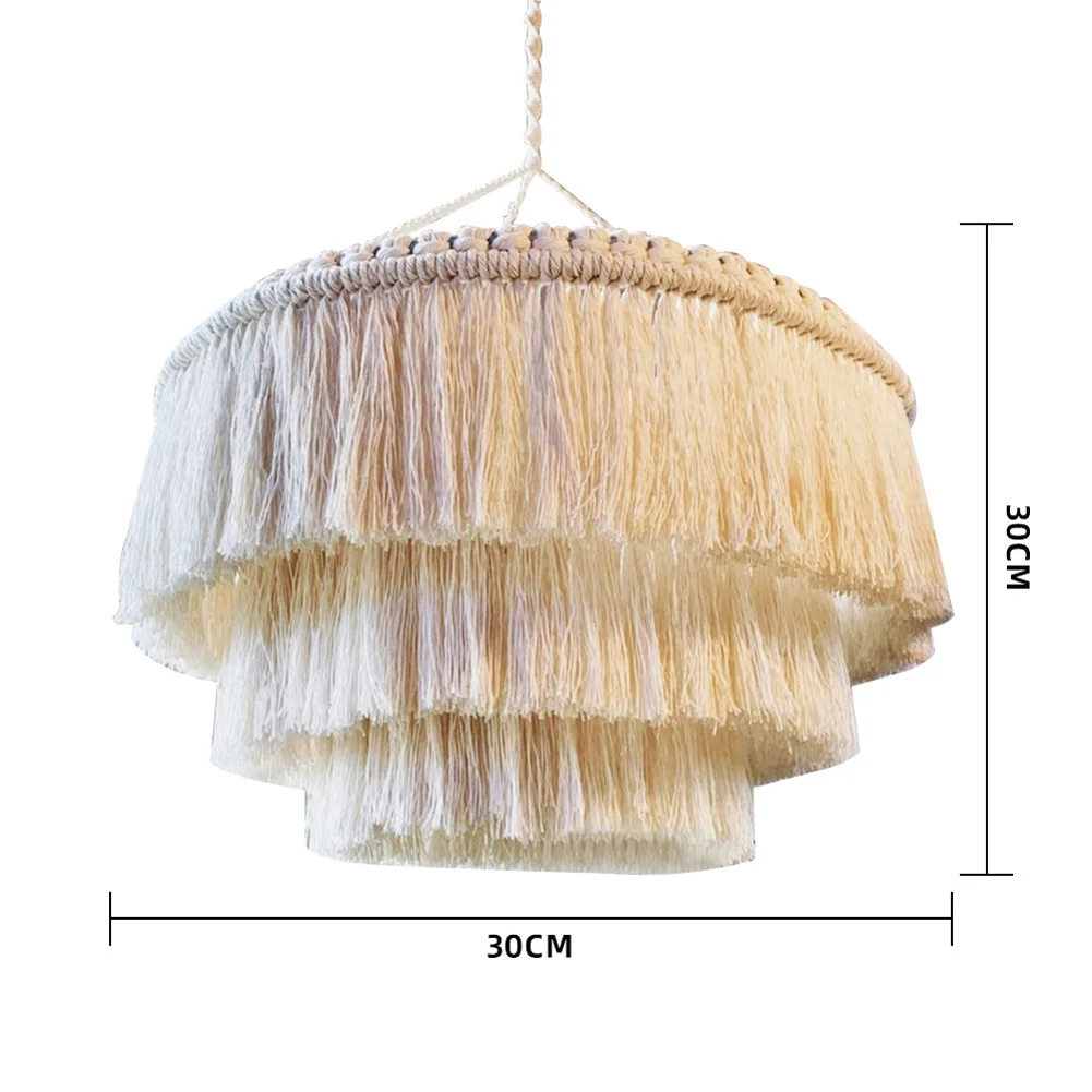 Description Picture 5 of itemModern Macrame Lamp Shade Boho Hanging Light Cover Pendant For Office Bedroom Living Room Decor (Bulb Not Included)