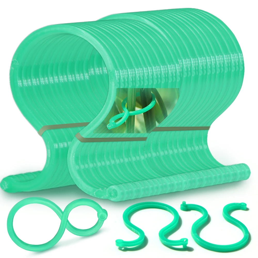 30-100PCS Plastic Garden Plants Support Clip Reusable for Greenhouse Agriculture Vegetable Tomato Vine Fixed Climb Clamp Buckle