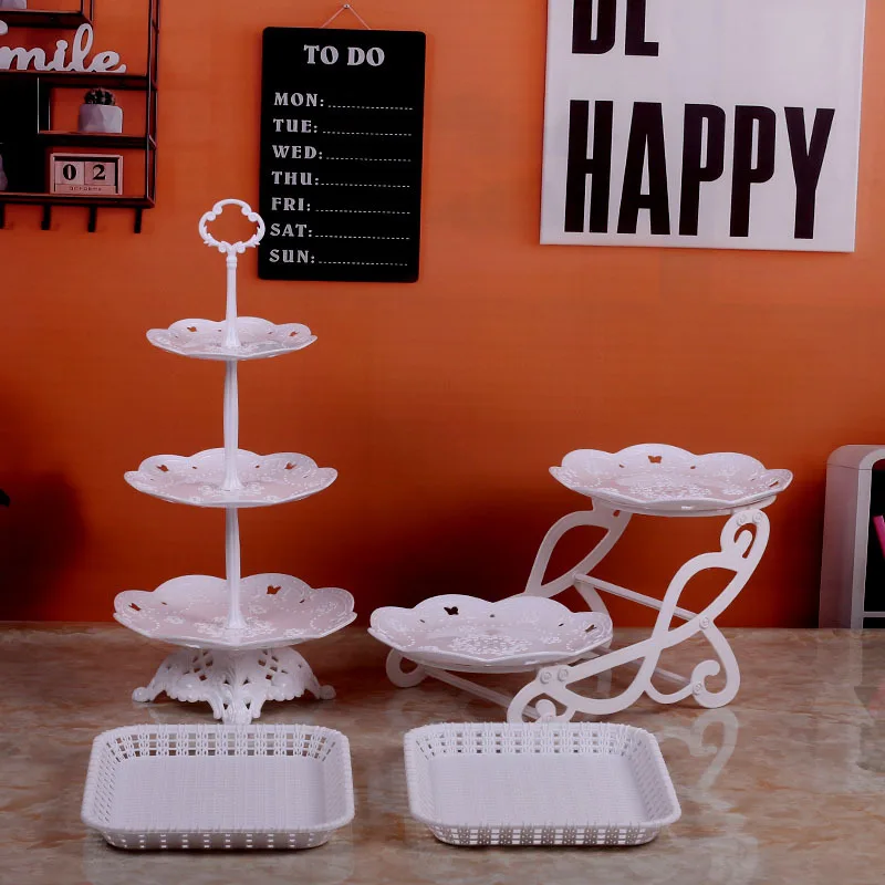 Birthday Cake Stand Display Stand Removable Dessert Tray Birthday Party Snack Fruit Plate Display Party Supplies