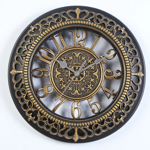 12 Hüvelykes Európai Kreatív Kerek Óra Retro Falióra Modern Design Konyha Hálószoba Iroda Csendes Dekoratív Kvarc - Image 3