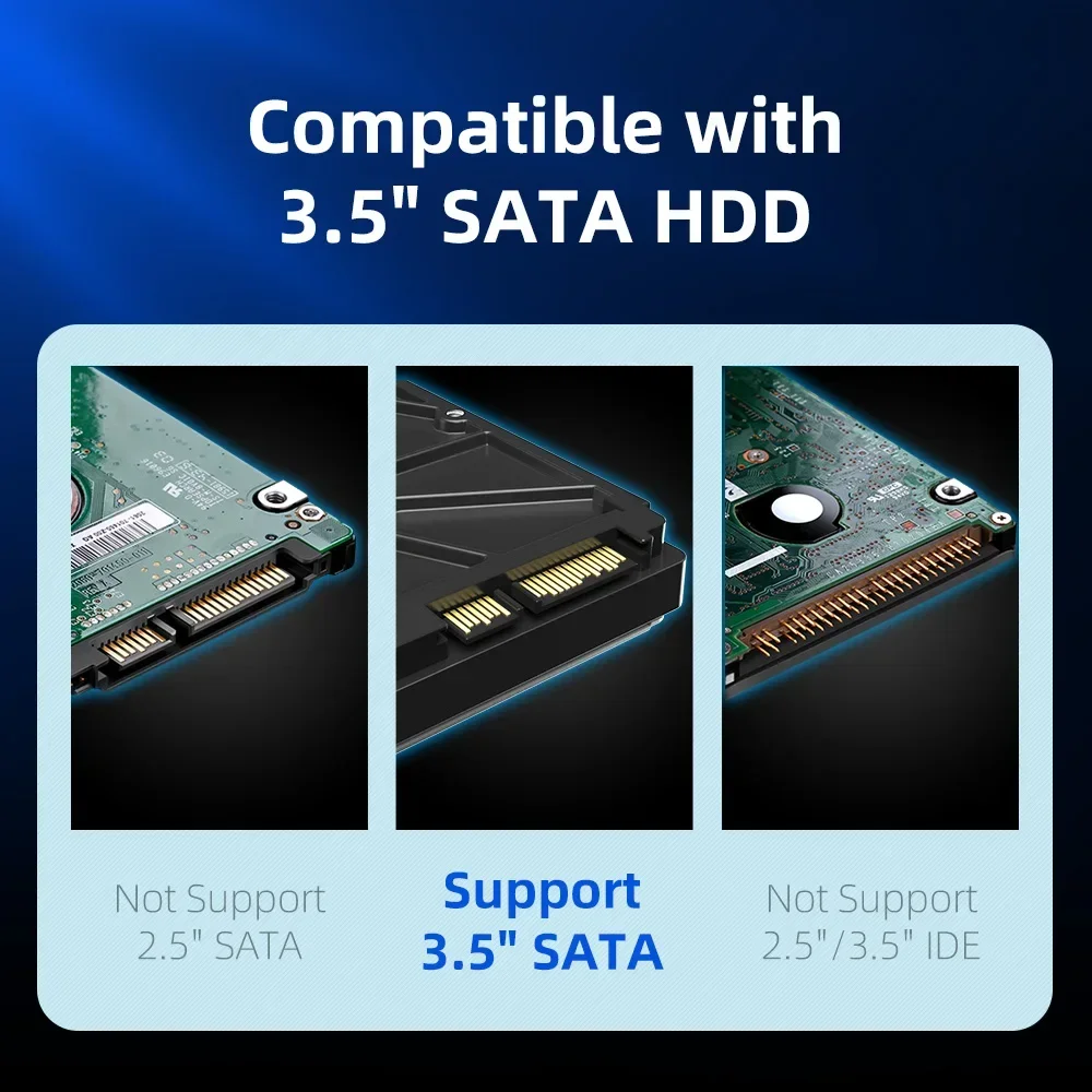 MAIWO 4베이 미니 SAS - SFF-8088 외장 도킹 스테이션 (Raid 지원, 3.5인치 하드 디스크 캐비닛 어레이 포함) 외장 하드 드라이브 인클로저