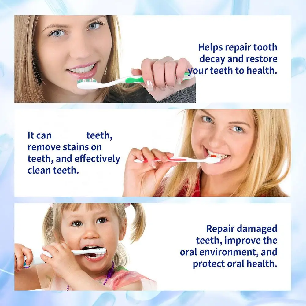 3pc Anti Decay Toothpaste Dental Caries Repair Cream Prevent Tooth Decay Remove Plaque Toothache Relieve Periodontiti Dental Calculus Remover
