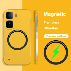 Ultra - Thin Magnetic Frameless Phone Case - Skin - Friendly & Fingerprint - Resistant Back Cover for Vivo iQOO Neo11 (China) (Banana Yellow)