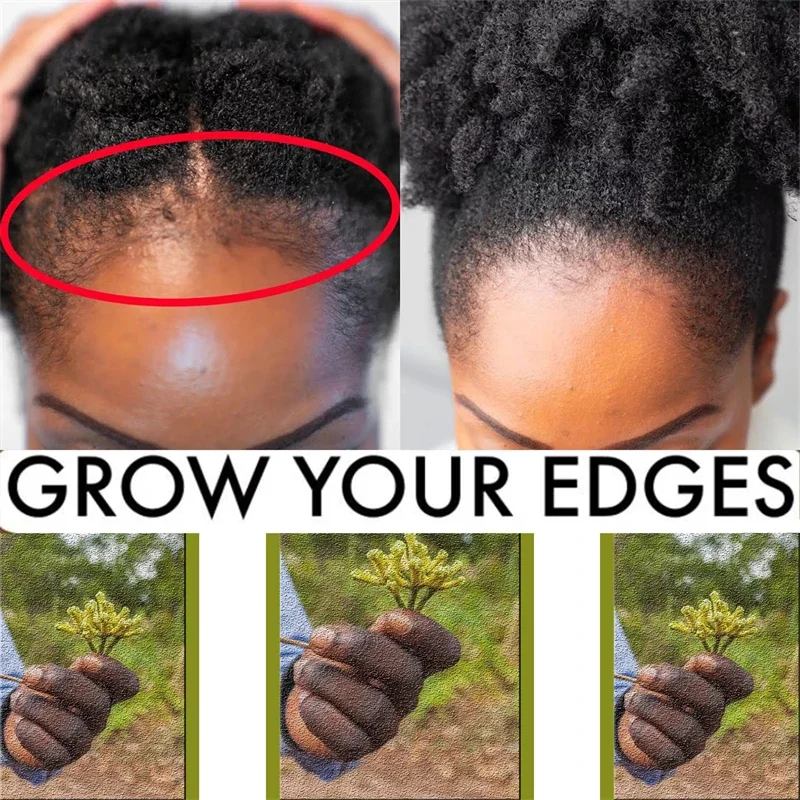 Africa Crazy Hair Edges Growth Traction Alopecia Chebe Powder Thicken Grow Long Hair Shampoo Hair Loss Treatment Wildly Beauty 2