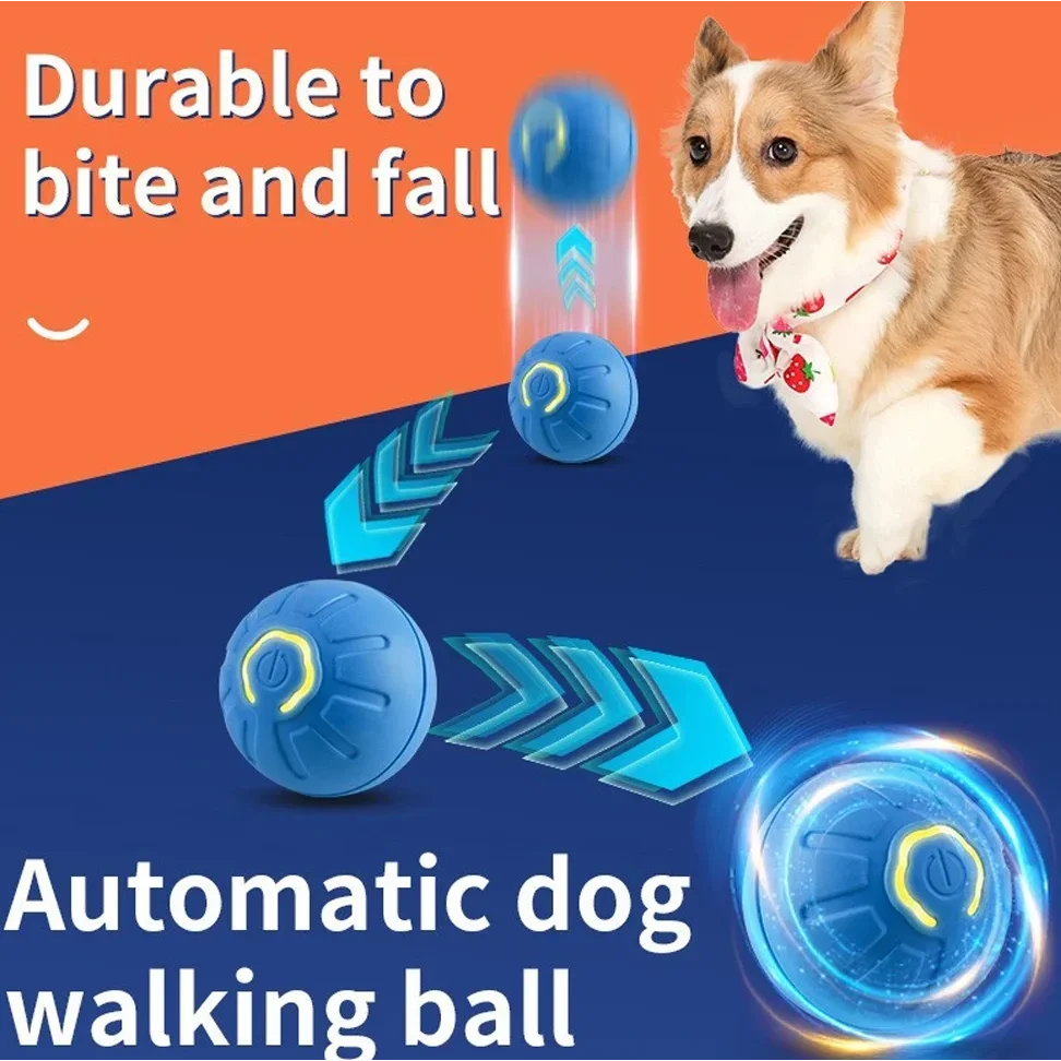 Smart jumping ball electric charging cat and dog toys self-rolling pet cat toy ball electric smart pet ball pet teething ball 3
