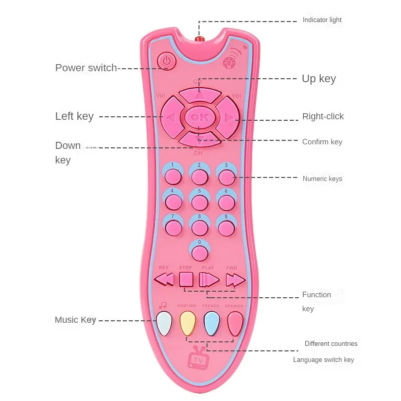 Music Mobile Phone TV Remote Control Baby Early Educational Toys Electric Numbers English Learning Toys Gift for Newborn 5
