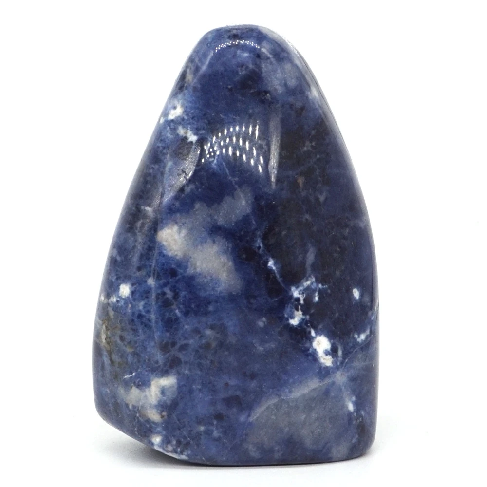 

247g Natural Gemstone Blue Sodalite Palm Stone Crystal Reiki Healing Rock Specimen Materials Home Room Decoration Ornament