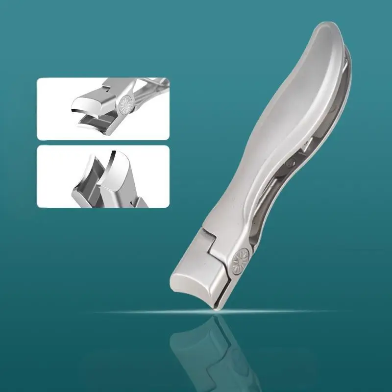 Nail Clipper Single Large Opening Anti Splash Foot Trimmer Tools Powder Steel Nail Clipper Set Household