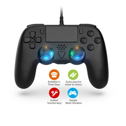 Enhanced Optical Digital 3M Wired Gamepad with Continuous Programming Back Key (Black)