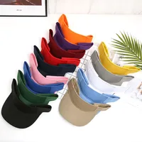 Tennis Visor Cap Solid Empty Top Cotton Men's Caps Visors for Women Baseball Hats Outdoor Sports Gorro Con Visera Dropshipping 1