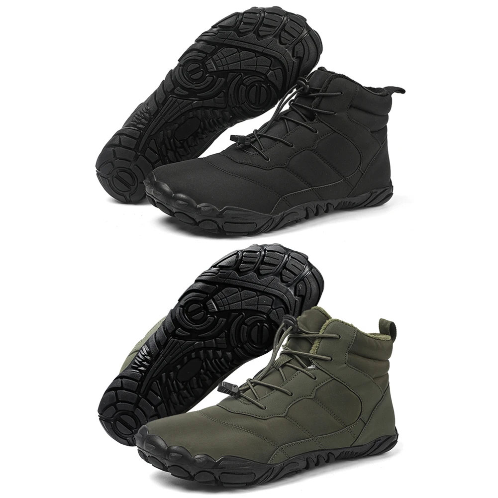 Unisex tênis de borracha antiderrapante para camping, sapatos impermeáveis, anti-derrapante, tornozelo alto, respirável, para a neve, corrida, inverno