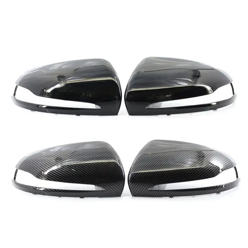 

For Mercedes-Ben C W205 E W213 S Class W222 Carbon Fiber Car Styling Side Doors Auto Sticker Rearview Cover Trim