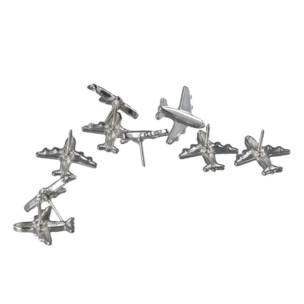 12PCS Airplane Pushpins Photo Map Thumbtacks Creative Drawing Pins Home Office Decor push pins
