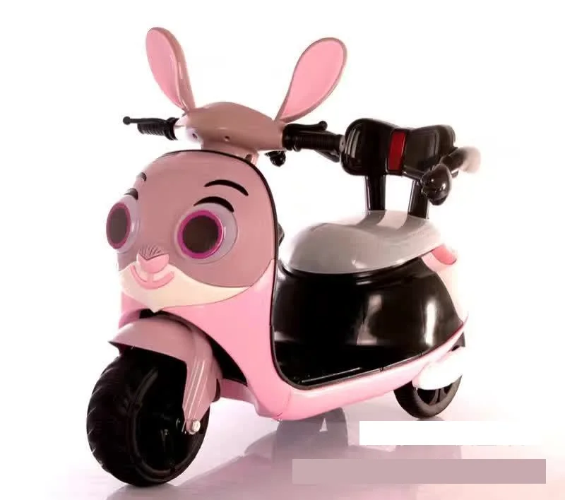 Doki Toy The New Baby Rabbit Children Electric Motorcycle Battery Male Girl Can Mount Buggies Toys Bring The Barriers