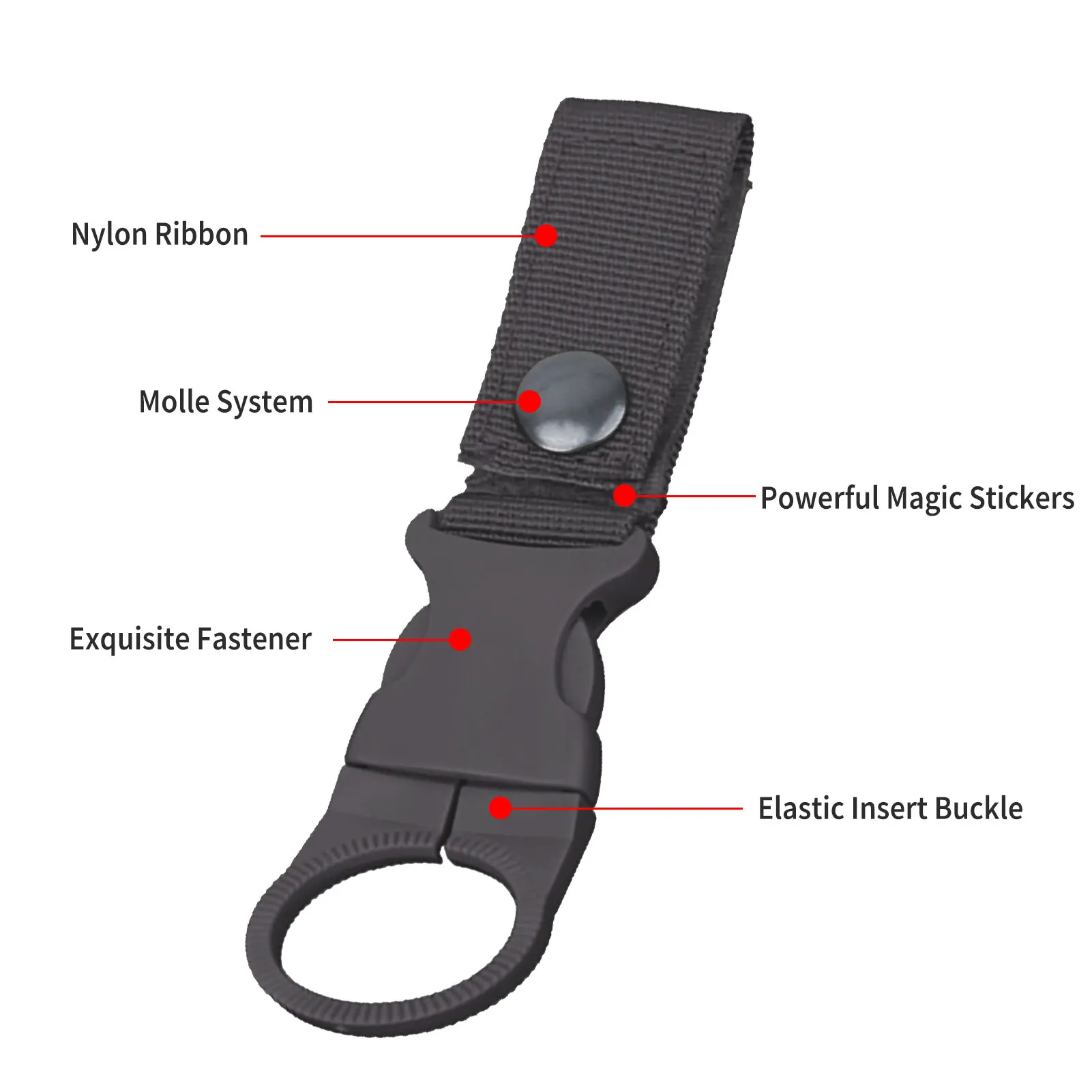 Water Bottle Clip Bottle Buckle Clip Carabiner Mineral Water Ring Holder For Outdoor Camping Hiking Traveling Portable