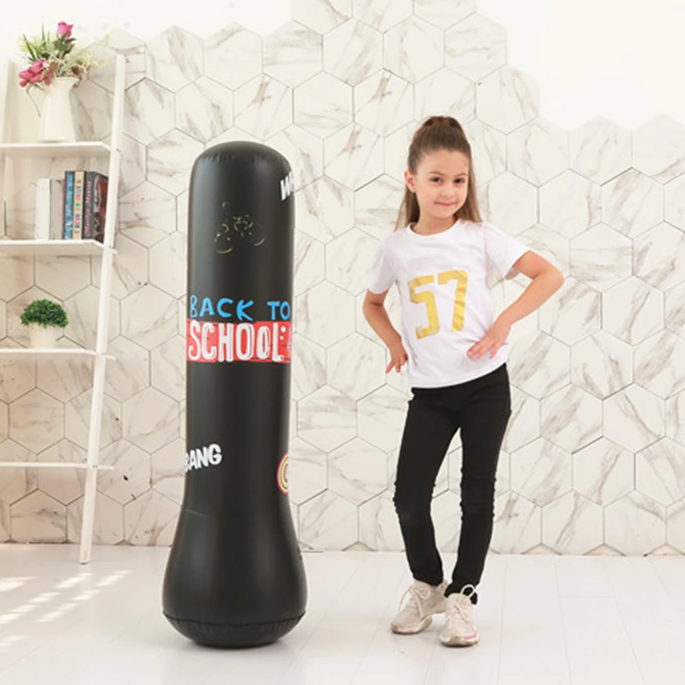 120cm Inflatable Boxing Bag Adult Children Boxing Punch Sandbag Training Target