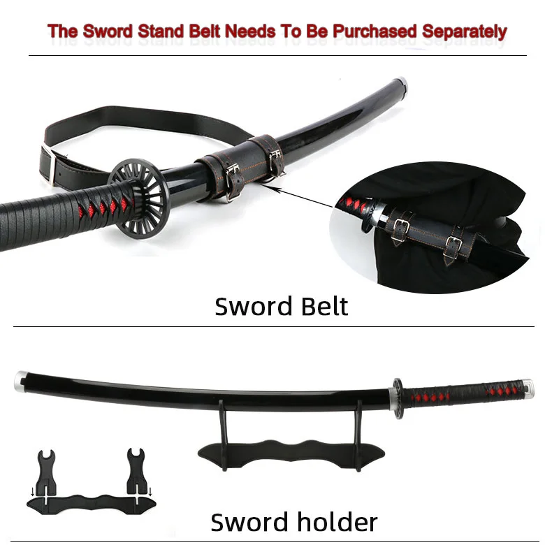 Anime Cosplay Wood Swords 60CM/23.6 Inch Zoro Katana Sword Wooden Kitetsu Yama Enma Japanese Samurai Sword Catana Origin 6
