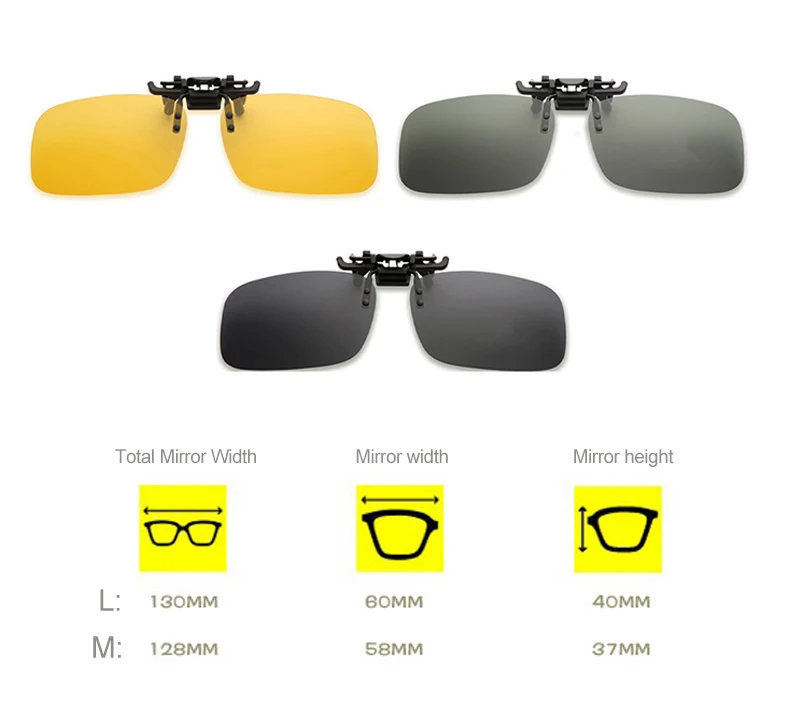 Polarized Clip on Sunglasses Over Prescription Glasses Anti-Glare for Men Women Driving Travelling Outdoor