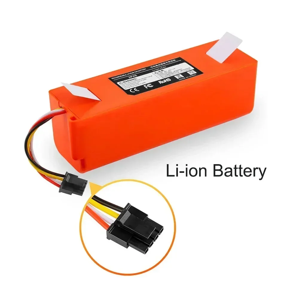 6800mAh 14.4V Li-ion Battery Vacuum Cleaner accessories For Xiaomi Mijia1S Roborocks S50-55 S5 Max S6 S7 Sweeping Robot Battery 3